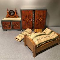 ❗Jetzt = 38.- Fr. !!❗w`schönes Schlafzimmer HOLZ bem. m. Zub